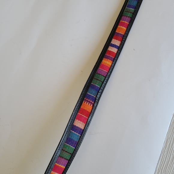 Western genuine leather boho belt black - Picture 6 of 10